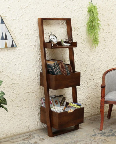 Brown Wizard Kidra Mango Wood Bookcase