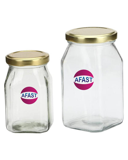 Compact Clear Glass Storage Jar for Kitchen and Home Organization | 200 ML | 3 x 4 inches