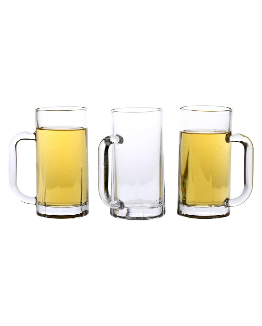 Heavy-Duty Clear Glass Beer Mugs | 300ml | Set of 6