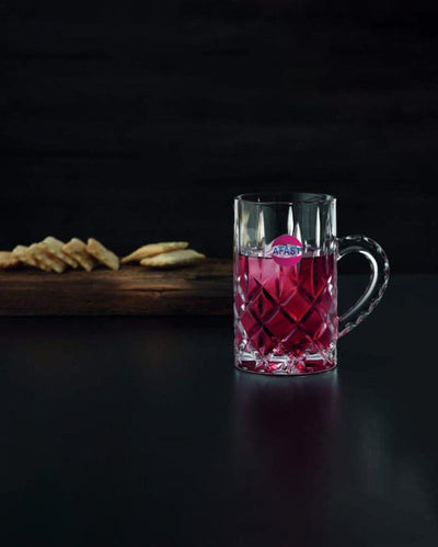 Elegant Frosted Glass Beer Mugs | 450ml | 4 x 5 inches