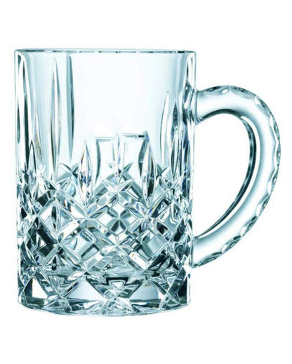 Elegant Frosted Glass Beer Mugs | 450ml | 4 x 5 inches