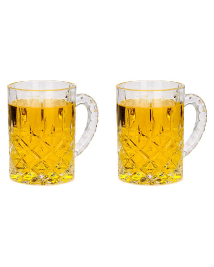 Heavy-Duty Clear Glass Beer Mugs | 450ml | 4 x 5 inches