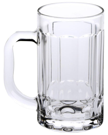Pub Style Clear Glass Beer Mugs | 400ml  | 4 x 6 inches
