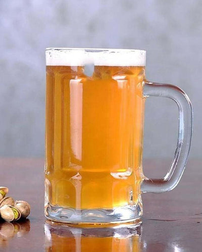 Pub Style Clear Glass Beer Mugs | 400ml  | 4 x 6 inches