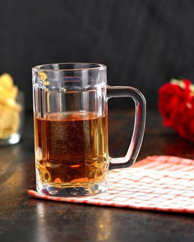 Classic Tavern Clear Glass Beer Mugs | 400ml  | 4 x 6 inches
