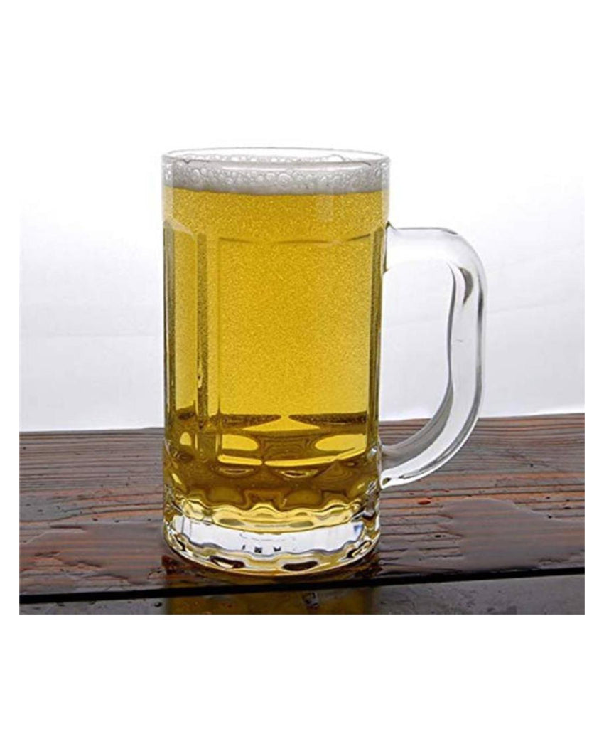 Classic Tavern Clear Glass Beer Mugs | 400ml  | 4 x 6 inches