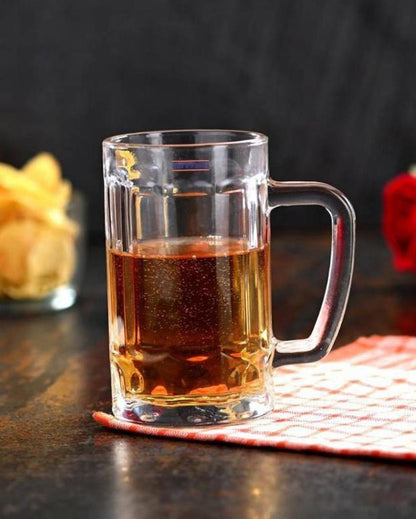 Classic Tavern Clear Glass Beer Mugs | 400ml  | 4 x 6 inches