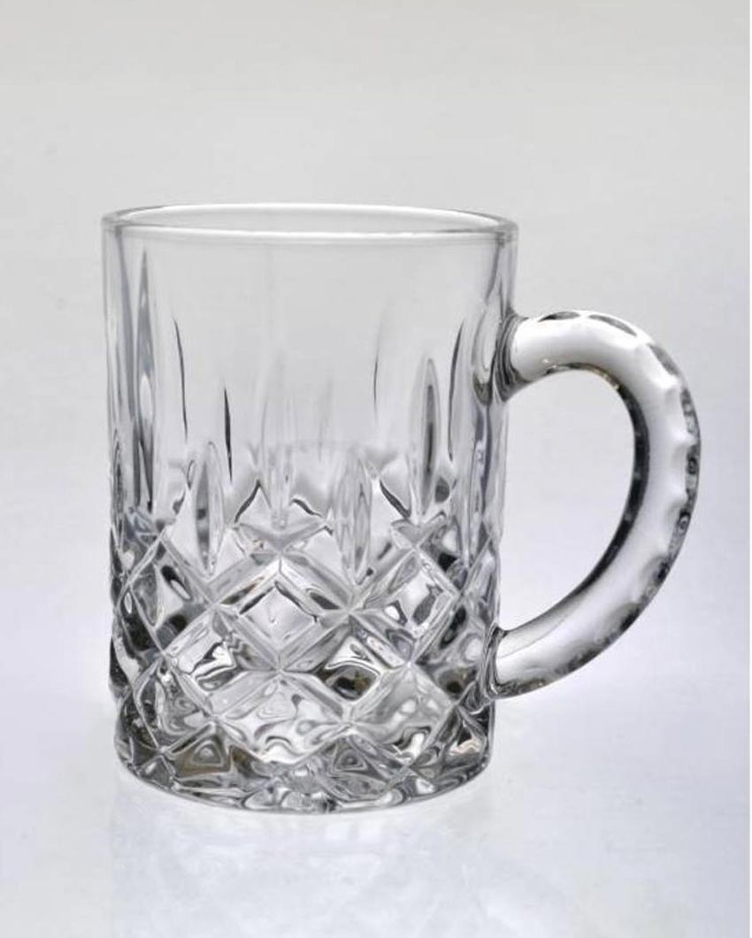Elegant and Sturdy Clear Glass Beer Mugs | 450ml | 4 x 5 inches