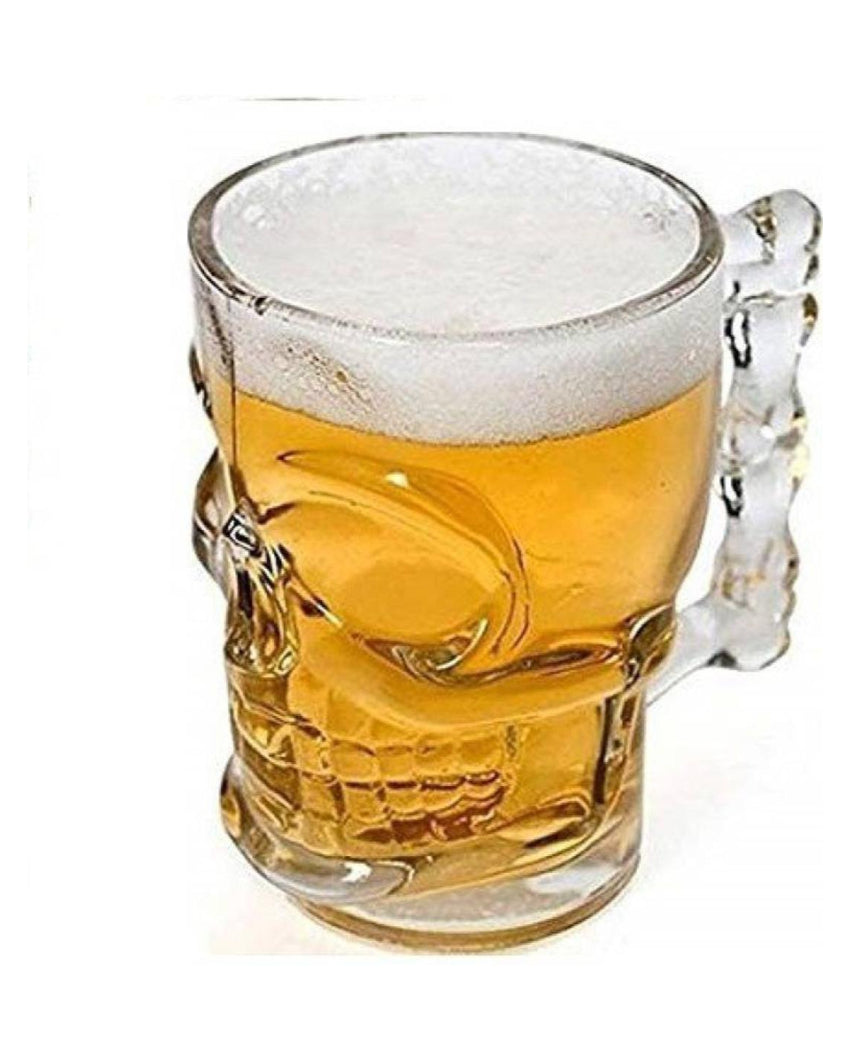Everyday Essential Clear Glass Beer Mugs | 500ml  | 4 x 5 inches