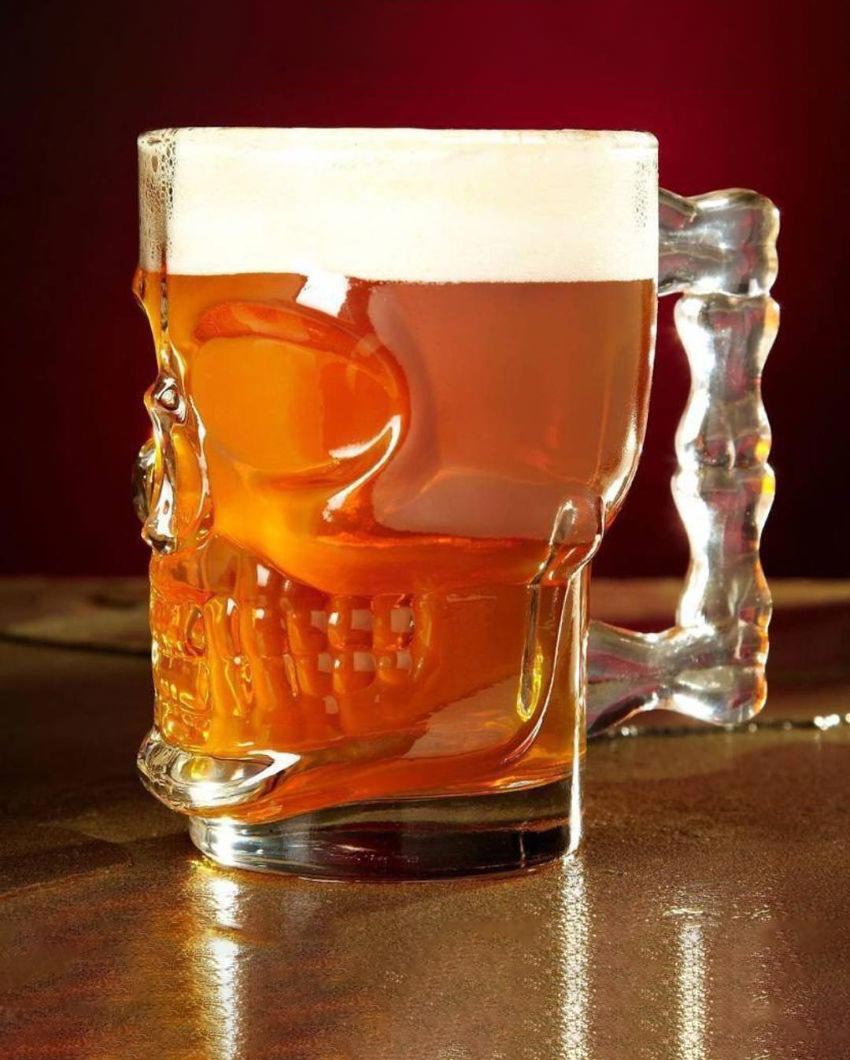 Everyday Essential Clear Glass Beer Mugs | 500ml  | 4 x 5 inches