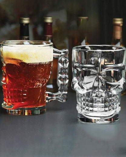 Everyday Essential Clear Glass Beer Mugs | 500ml  | 4 x 5 inches