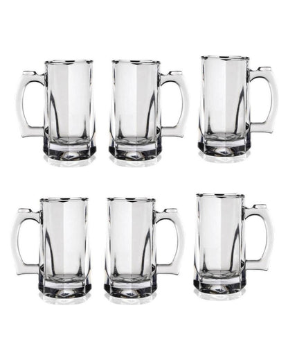 Crystal Clear Glass Beer Mugs | 400ml  | 4 x 6 inches