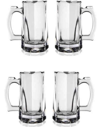 Crystal Clear Glass Beer Mugs | 400ml  | 4 x 6 inches