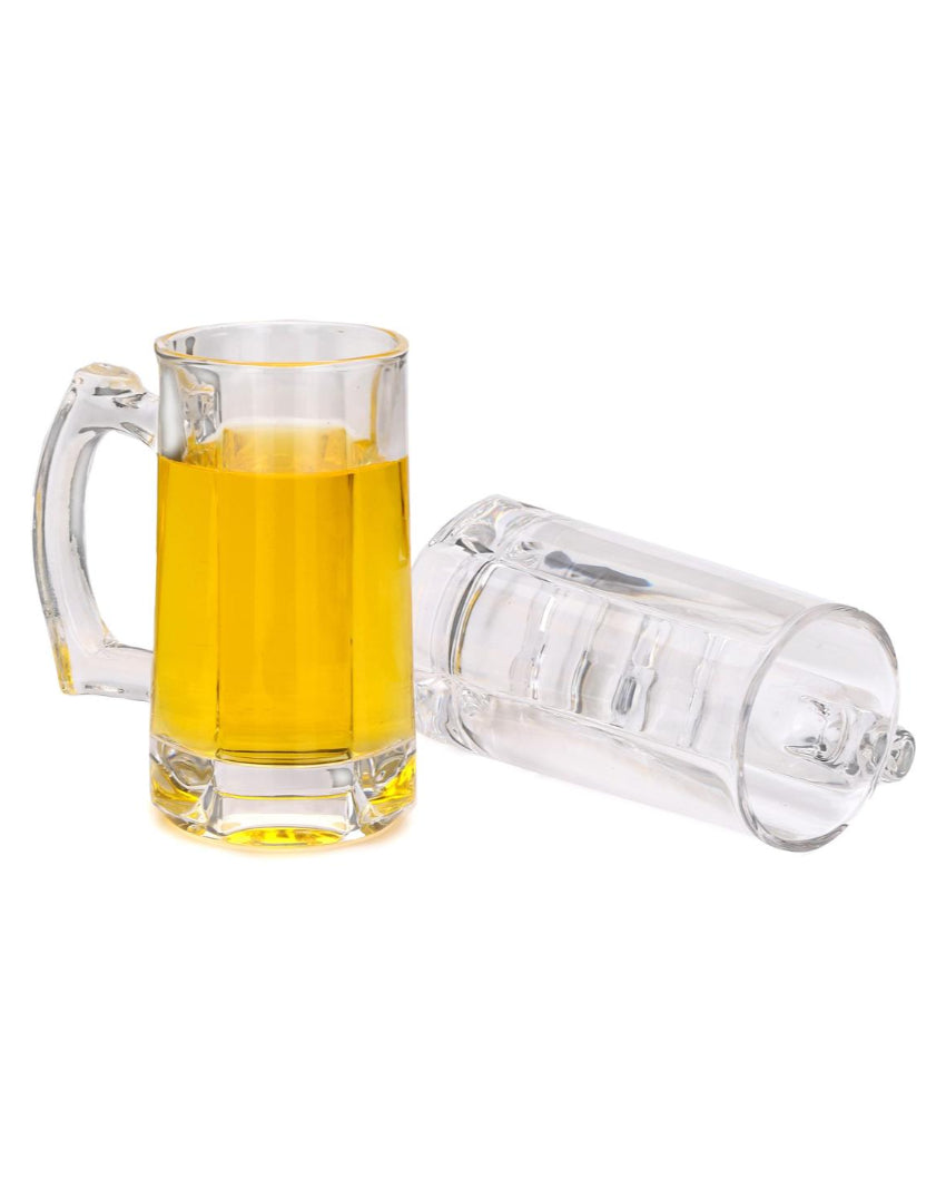 Crystal Clear Glass Beer Mugs | 400ml  | 4 x 6 inches