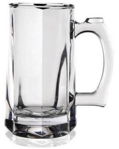 Crystal Clear Glass Beer Mugs | 400ml  | 4 x 6 inches