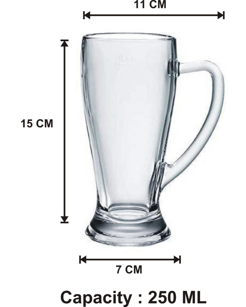 Craft Beer Enthusiast Clear Glass Mugs | 250ml  | 3 x 6 inches