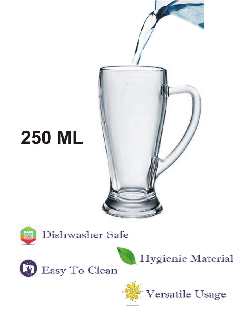 Craft Beer Enthusiast Clear Glass Mugs | 250ml  | 3 x 6 inches