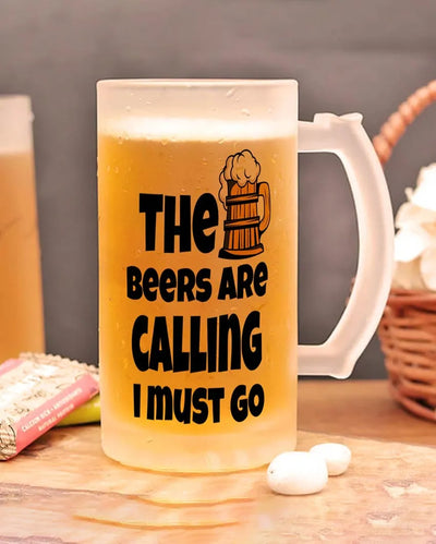 Cheers Funny Quotes Printed Glass Beer Mug | 450ml Style 3