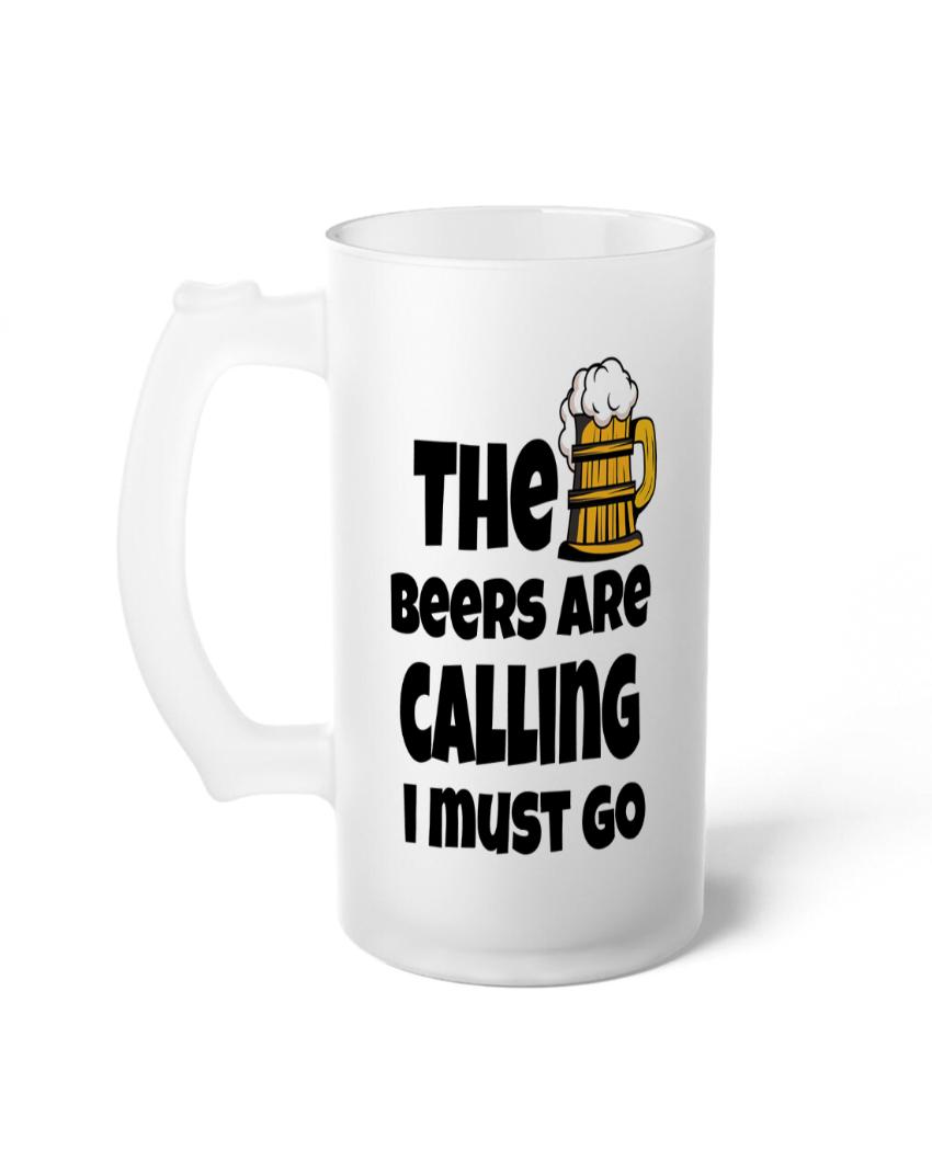 Cheers Funny Quotes Printed Glass Beer Mug | 450ml Style 3