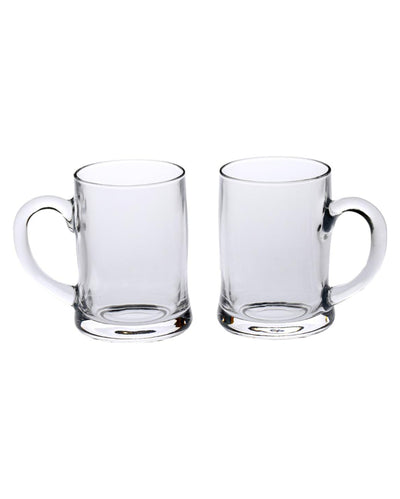 Classic Tavern Clear Glass Beer Mugs | 350ml | Set of 2