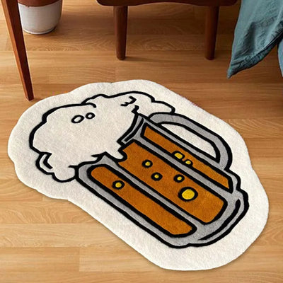 Unique Beer Glass Design Rug Default Title