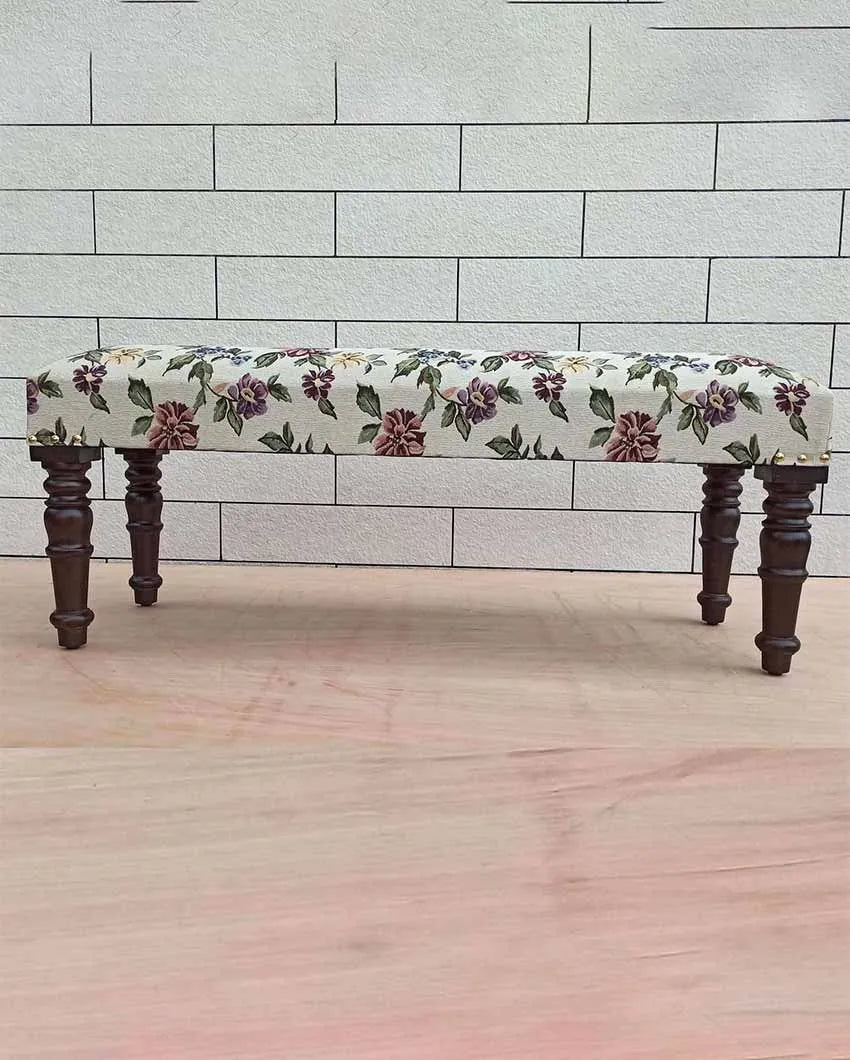 Sarah Flower Design Sheesham Wood Bench