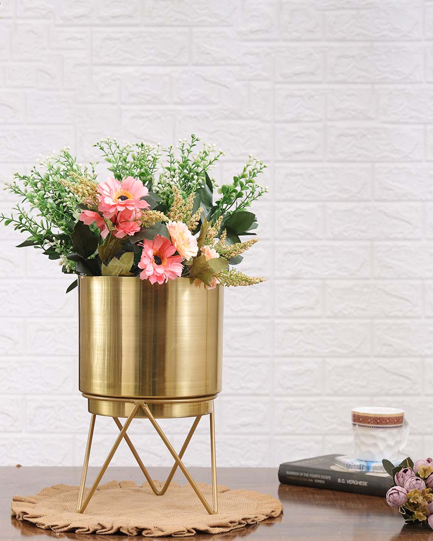 Sun-Kissed Elle Metal Planter | 7 x 12 inches | Plant not included