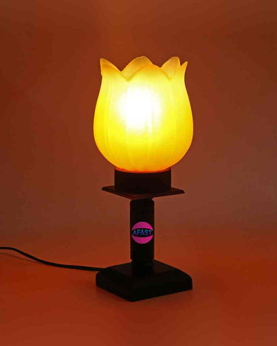 Girasol Decorative Wooden Table Lamp with Glass Shade | 5 x 10 inches