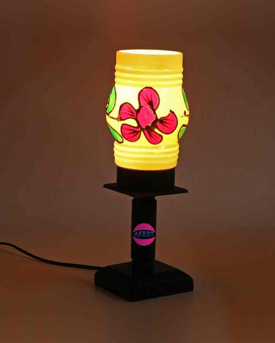 Violeta Decorative Wooden Table Lamp with Glass Shade | 5 x 10 inches