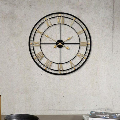 Elegant Dual Color Designer Metal Wall Clock