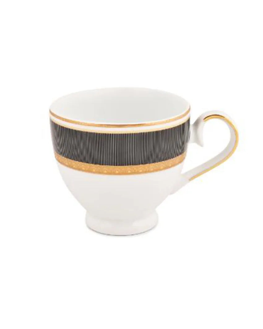 Black Velvet Porcelain Cup & Saucer Set