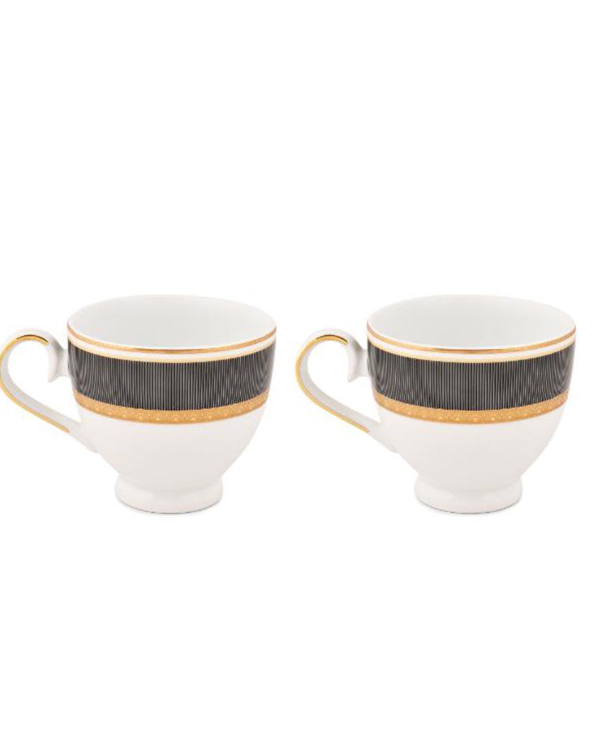 Black Velvet Porcelain Cup & Saucer Set