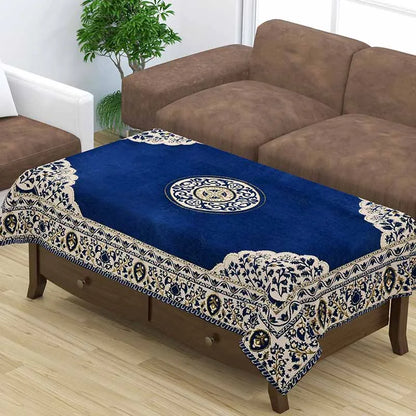 Floral Velvet Center Table Cover | 60 x 40 Inches - Dusaan