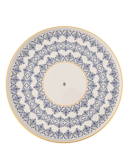 Lovely Tapestry Porcelain 2 Tier Snack Plate