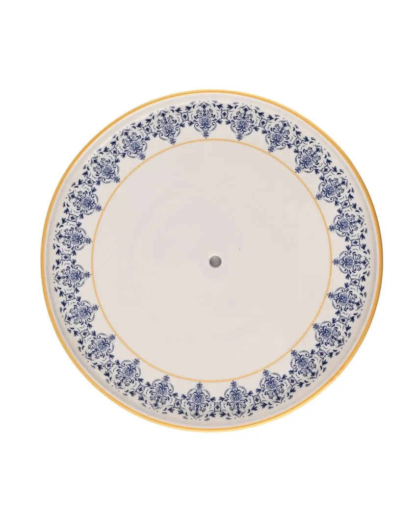 Lovely Tapestry Porcelain 2 Tier Snack Plate