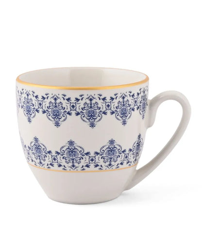 Traditional Art Tapestry Porcelain Cups & Saucers | Set Of 12