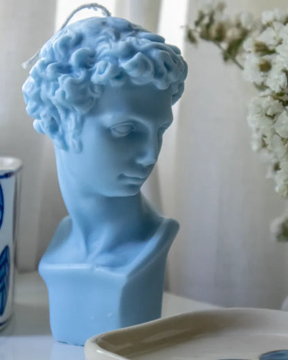 Big Apollo Greek Sculpted Candle  | Single | 2.8 x 2 x 6.4 inches