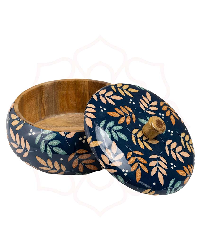 Blue Autumn Mango Wood Casserole | 9 x 5 inches