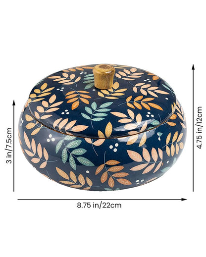 Blue Autumn Mango Wood Casserole | 9 x 5 inches