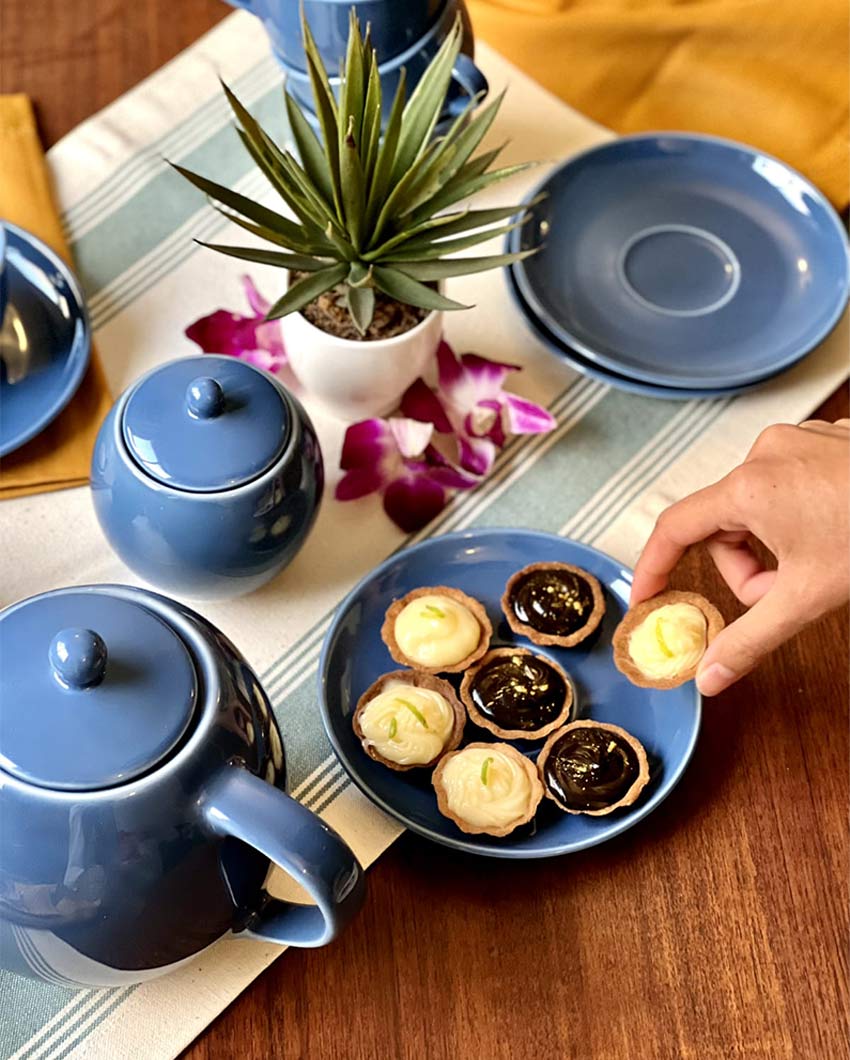 Blue Ocean Porcelain Tea Set