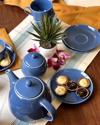 Blue Ocean Porcelain Tea Set