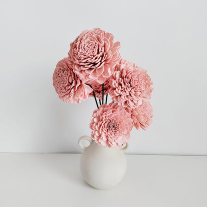 Blush Marigo Sholapith DIY Flower Bunch | Vase Not Included | 8 Flower Heads