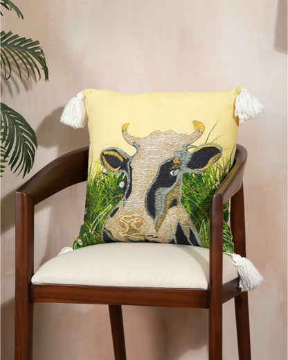 Bohemian Cow Velvet Cushion Cover