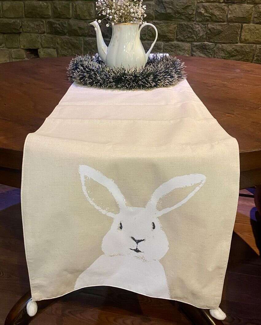 Bunny Cotton Table Runner | 74 x 14 inches