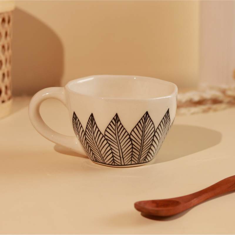 Botanical Ceramic Cup & Saucer Set Default Title