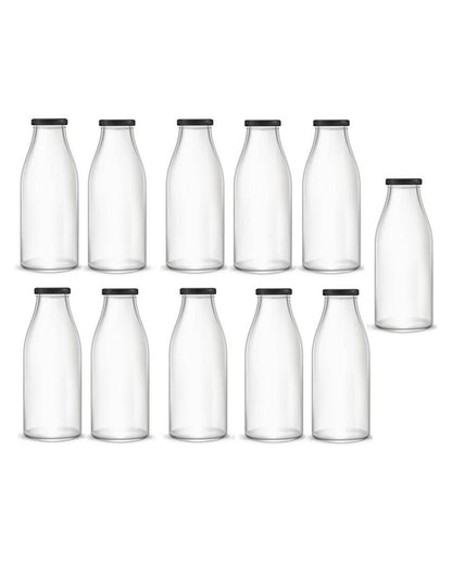 Clear Glass Bottle for Water Milk and Juice Serving and Storing with Ease | 1000 ML | 3 x 10 inches