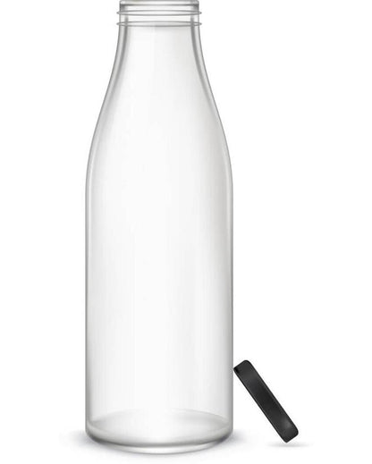 Clear Glass Bottle for Water Milk and Juice Serving and Storing with Ease | 1000 ML | 3 x 10 inches