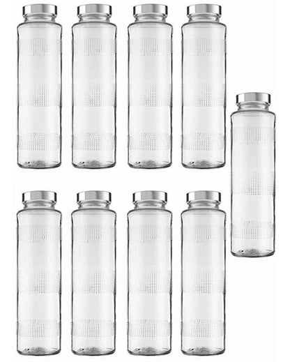 Clear Glass Milk and Water Bottle for Large Capacity Storage Sturdy and Reliable | 750 ML | 3 x 10 inches