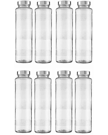 Clear Glass Milk and Water Bottle for Large Capacity Storage Sturdy and Reliable | 750 ML | 3 x 10 inches