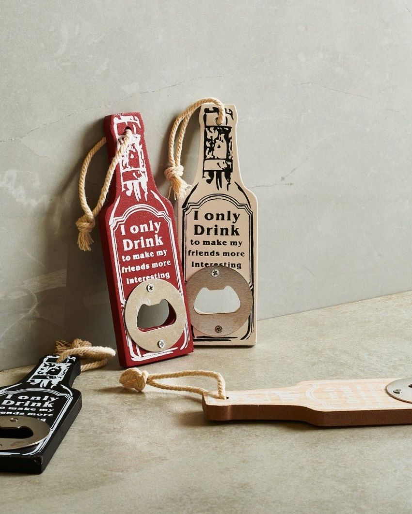 Drink To Make Friends Interesting Bottle Opener | 2 x 1 x 6 inches | Set of 2